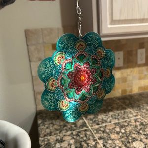 Stainless Steel Wind Spinner 3-D Outdoor Garden Decor 12”